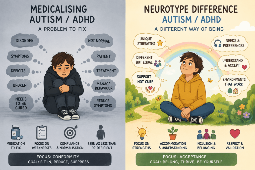 medicalising neurodivergence leads to poor outcomes